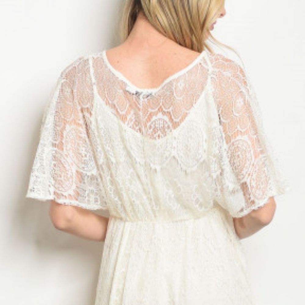 Sheer Boho Lace Hi-Low Maxi Dress! - Picture 5 of 7